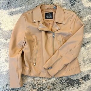 Levi's Camel Faux Leather Moto Jacket